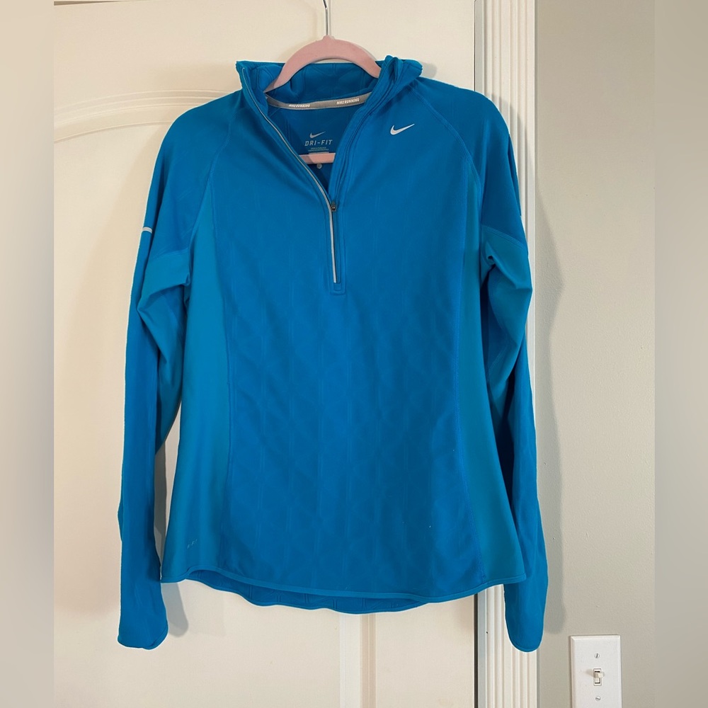 Nike Running Quarter Zip Blue‎